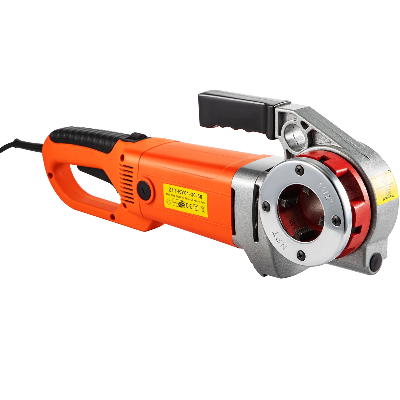 VEVOR Electric Pipe Threader Pipe Threading Machine 2300W 6 Dies 1/2-2″ Portable