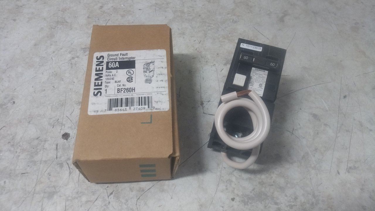 Siemens BF260H 120/240VAC 60 Amps 2-Pole Miniature Circuit Breaker