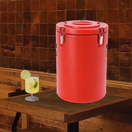 40L Commercial Soup Container Insulated Hot Cold Beverage Carrier Red