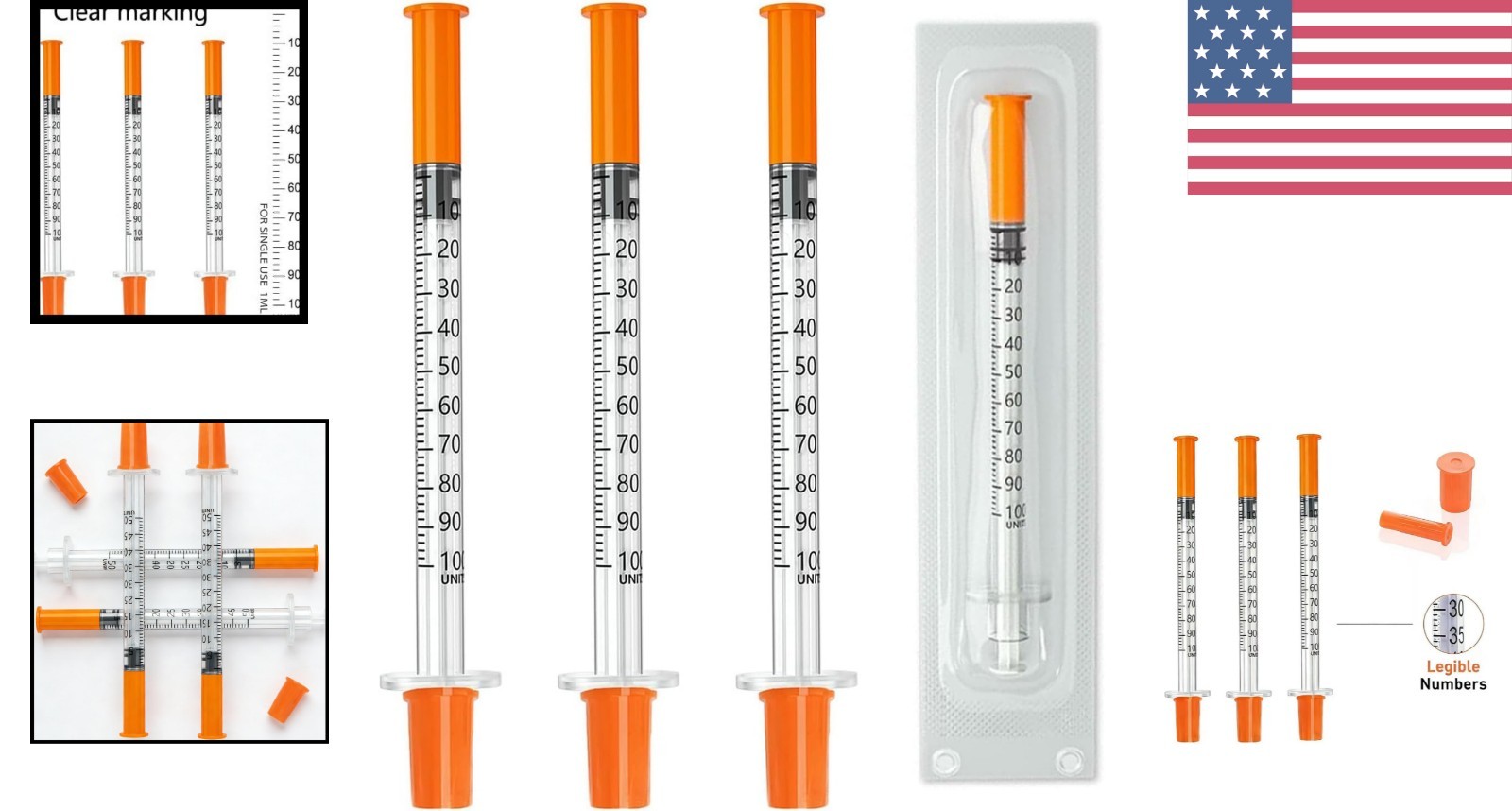 30 Pack 1cc 30G Syringes – Individually Wrapped Lab Supplies for Precision Use
