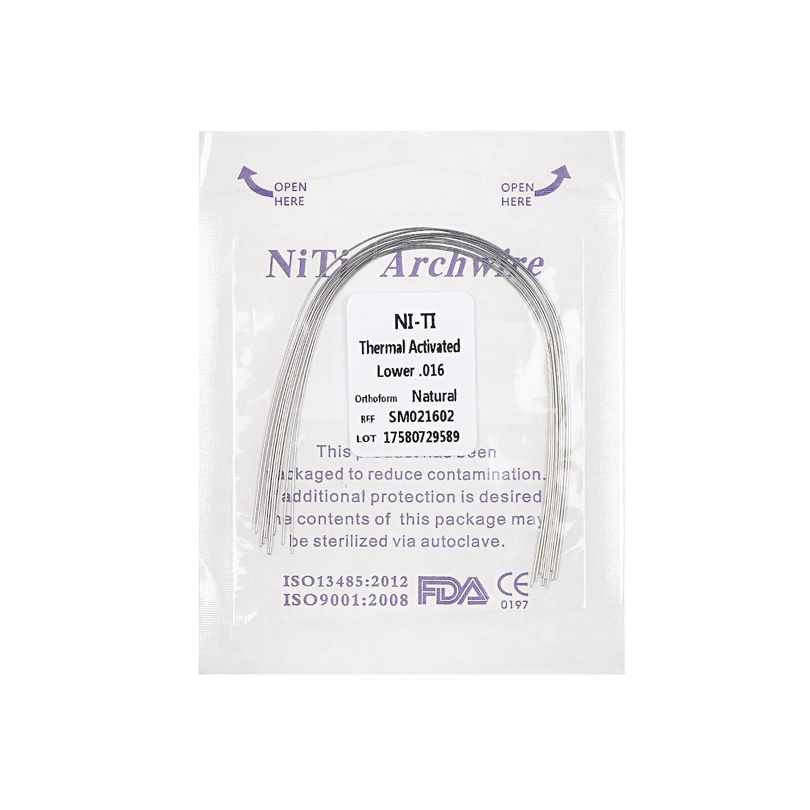 Dental Orthodontic Arch Wire Thermal Activated NiTi Archwire Round Rectangular