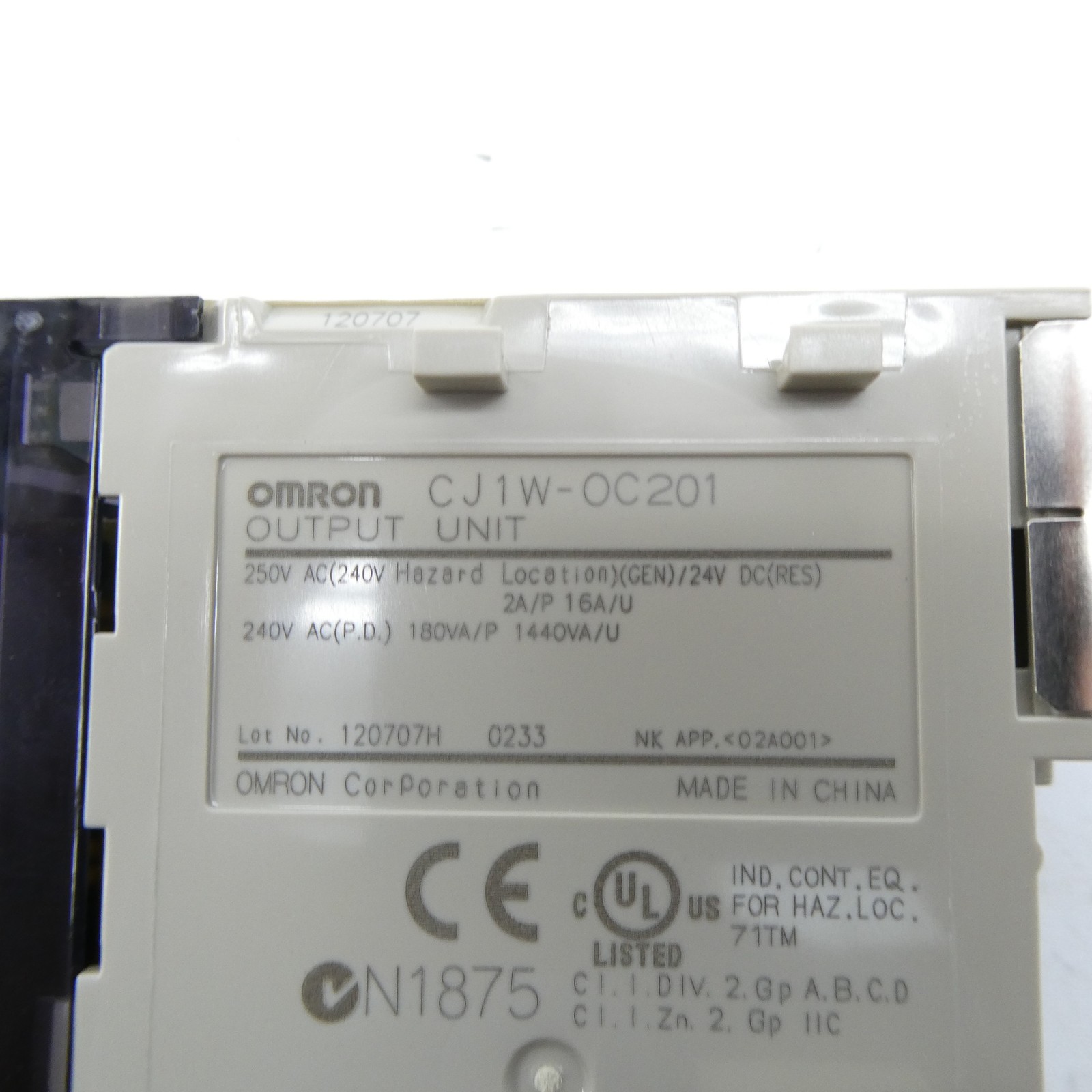 OMRON CJ1W-OC201 250VAC 16A NSMP
