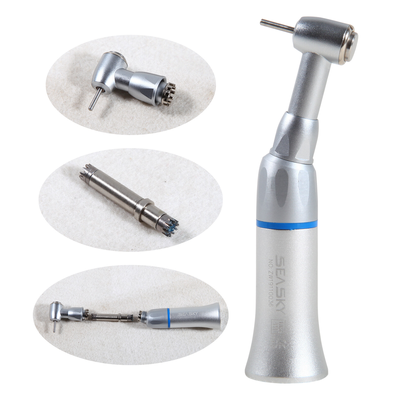 NSK Style Dental Low Speed Handpiece 1:1 Direct Drive Push Contra Angle 1.6mm