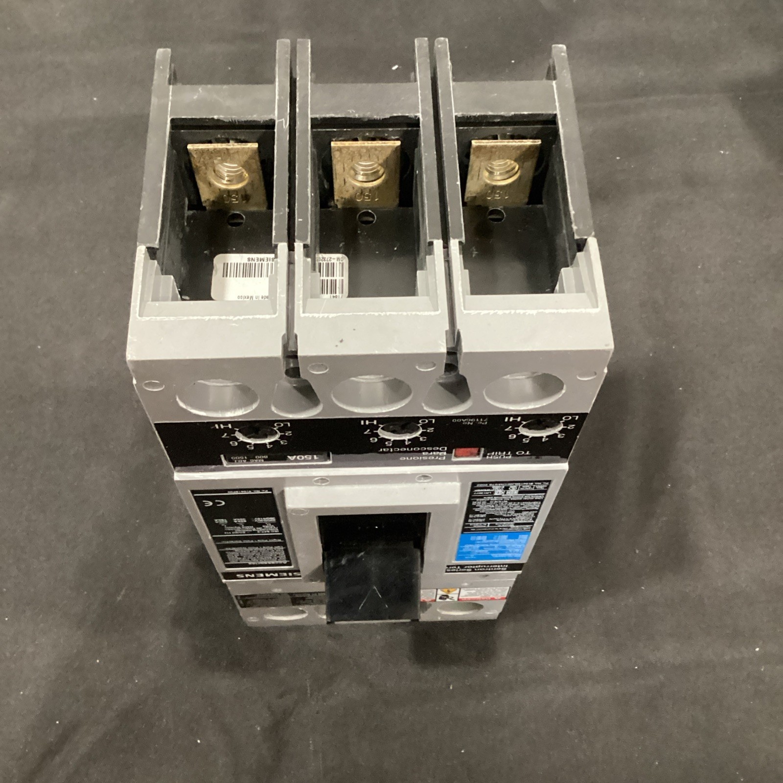 Siemens Sentron Molded Case 600V 150A Circuit Breaker FXD63B150
