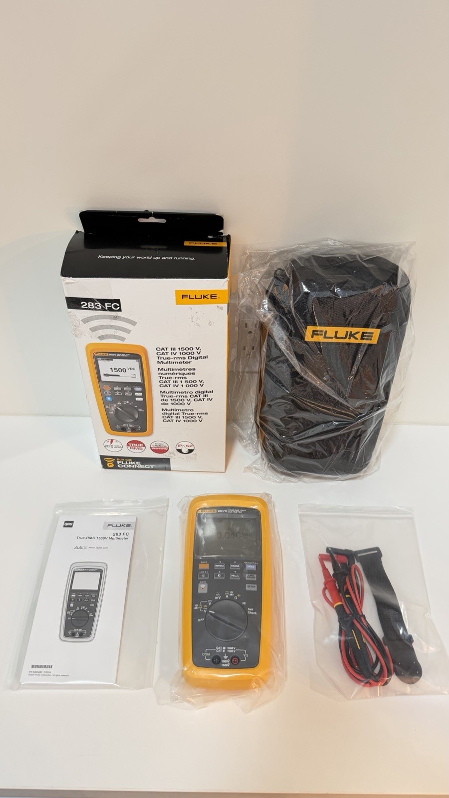 FLUKE 283FC TRUE RMS 1500V MULTIMETER (NEW FACTORY SEALED) SHIPS FAST