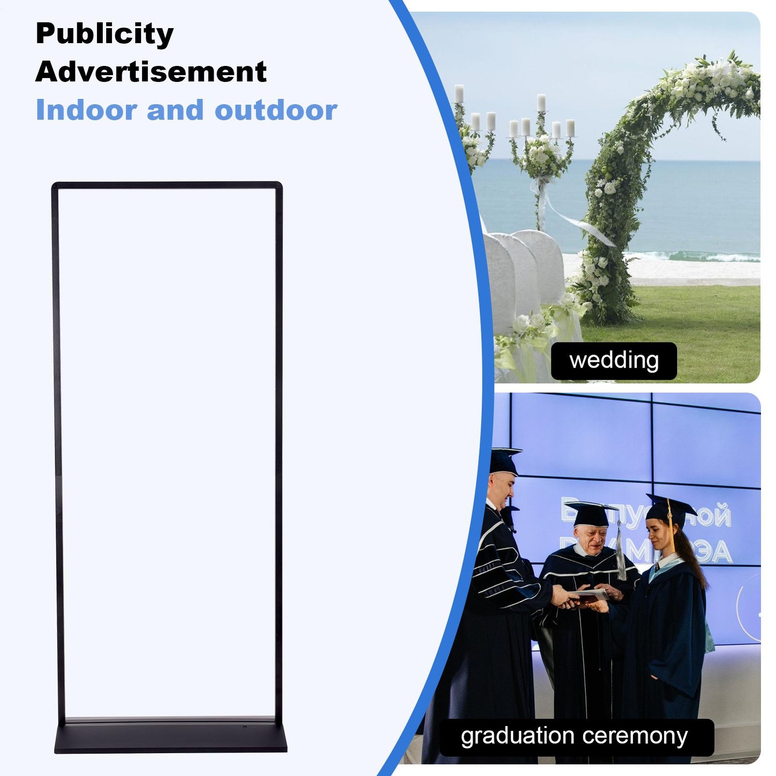 Poster Stand Floor Standing Sign Holder 72″ Heavy Duty Double-Sided