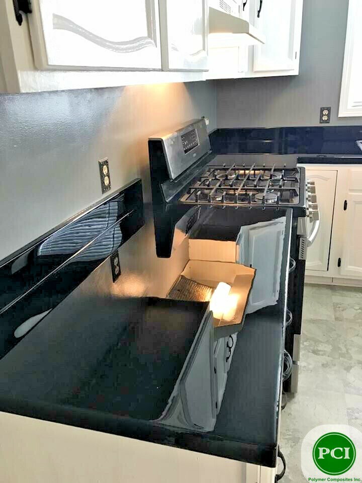 BLACK EPOXY RESIN 4 COATING FLOORS & TABLE TOPS -BLACK GEL COAT 4 BOATS & MOLDS