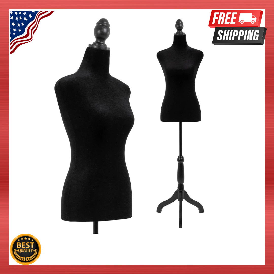 Share Mannequin Body Dress Form Torso Female Manikin 49.6-63.4 Inch Height Adj
