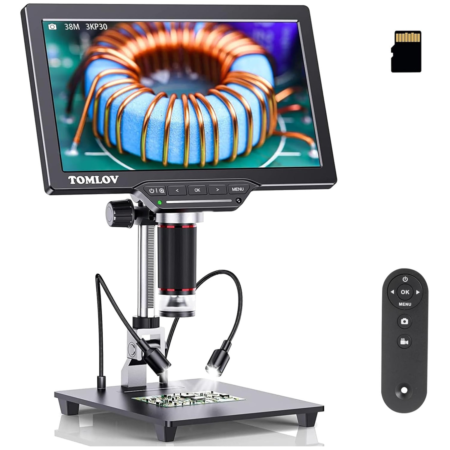 HDMI Digital Microscope DM202: 10.1″ Screen, 38MP Magnifier