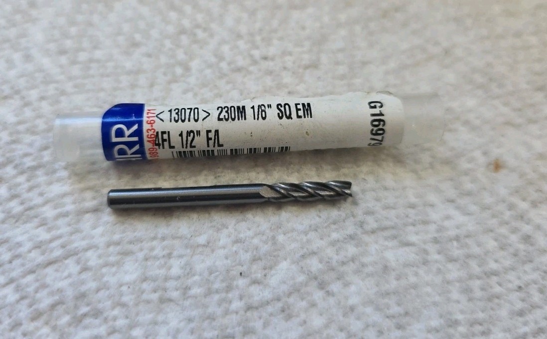Garr 13070 230M 1/8″ Square End Mill – 4FL 1/2″ FL Solid Carbide USA