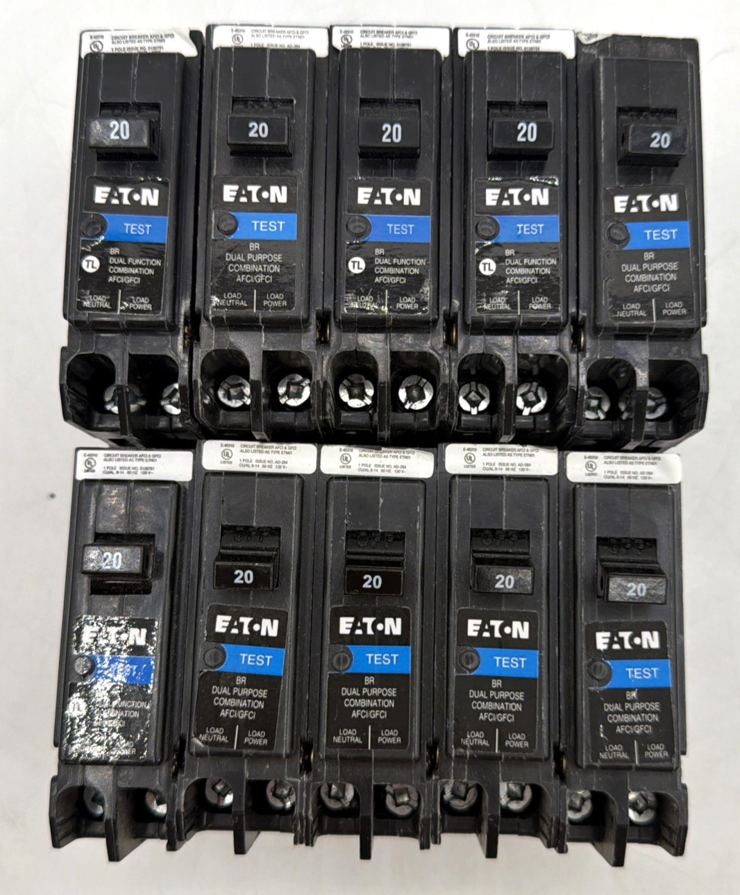 10 PCS Eaton BRP120DF 20A Dual Function Circuit Breaker Free Shipping NSB