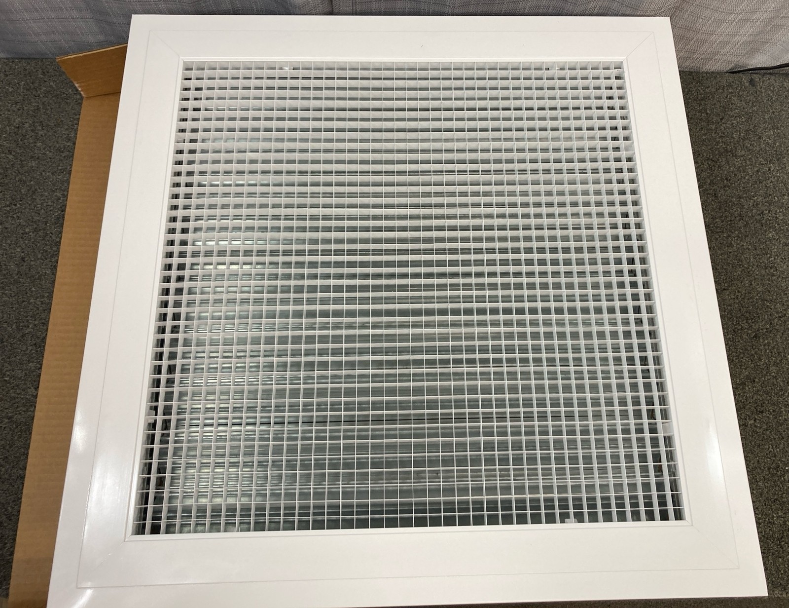 NEW KRUEGER EGC5 ALUMINUM EGG CRATE RETURN GRILLE W/ DAMPER PANEL 24″ X 24″