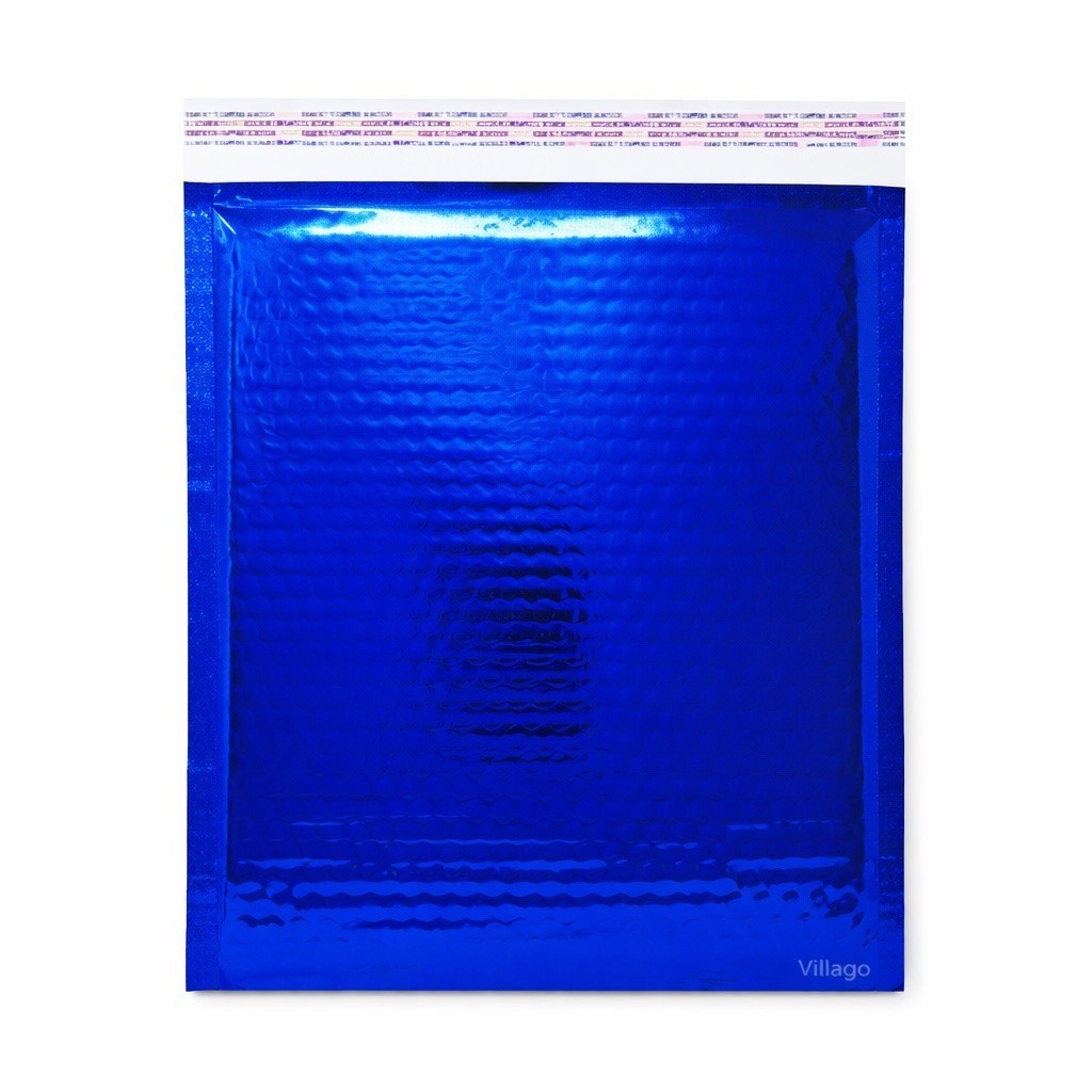 Metallic Blue Bubble Mailers 6.5×9 Peel-N-Seal Foil Padded Shipping Envelopes