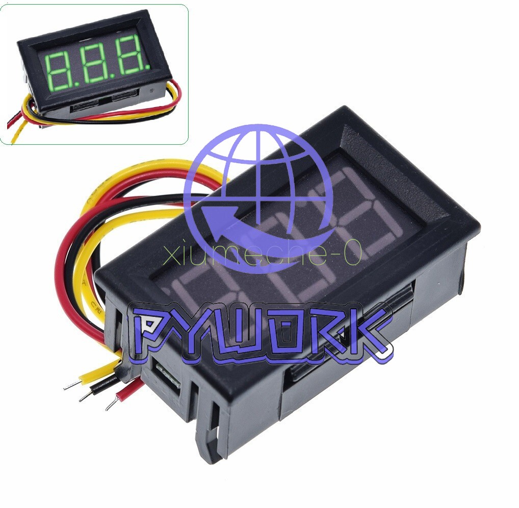 Green DC 0-100V LED Digital Display Voltmeter LED Voltage Panel Meter