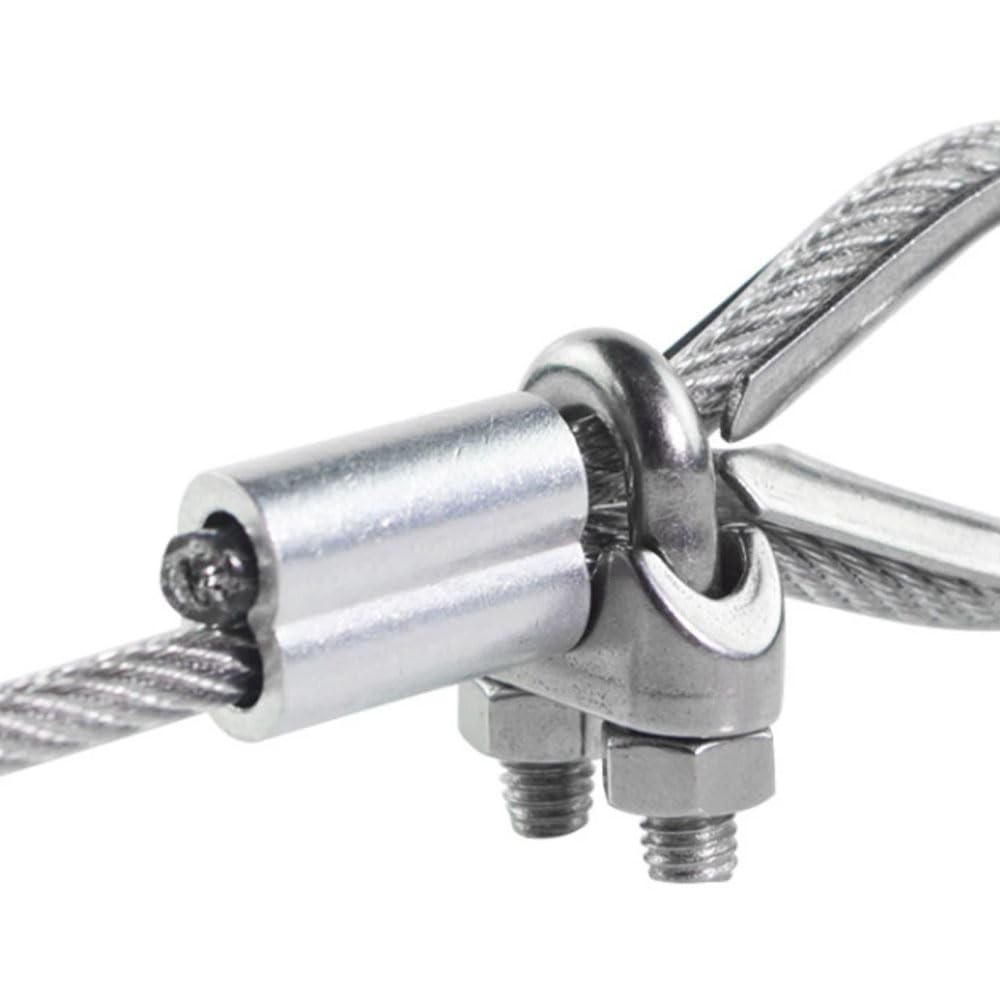 Zangboer 200 Pcs Aluminum Crimping Loop Sleeve 1/16 Inch Cable Crimp Ferrules