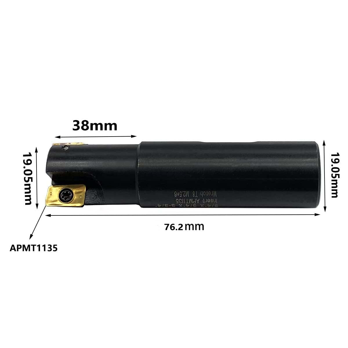 3/4 » Shank 90 Degree Square Shoulder Indexable End Mill +2pc APMT1135 Inserts