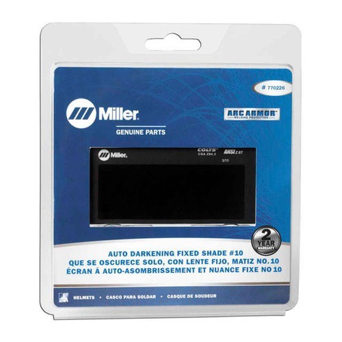 Miller 287830 Fixed Shade 10 Lens Assembly, FS-10 Helmet with Clearlight (2X4)