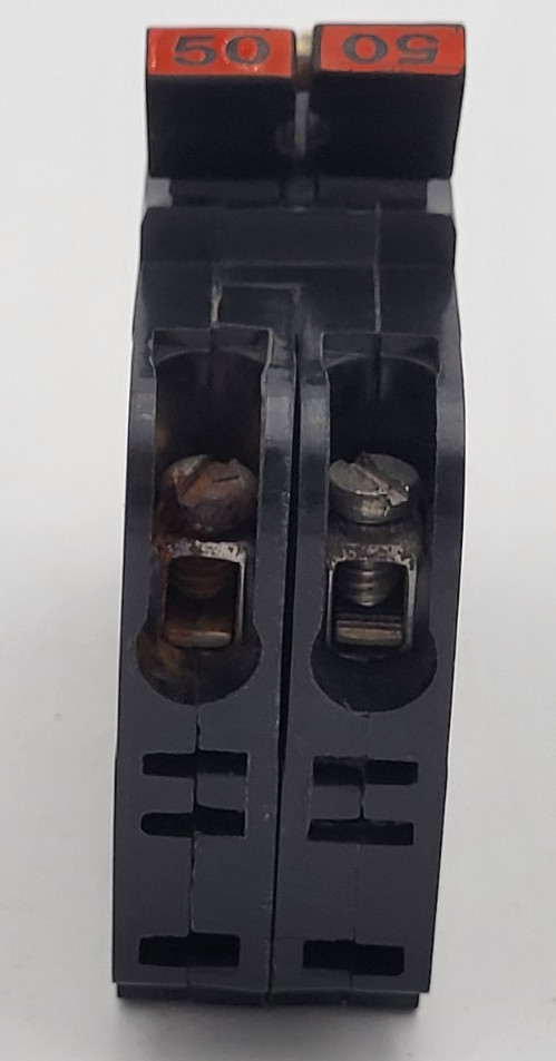 FPE NC0250 50 A 2-Pole Stab-Lok 120/240V Federal Pacific Circuit Breaker USED