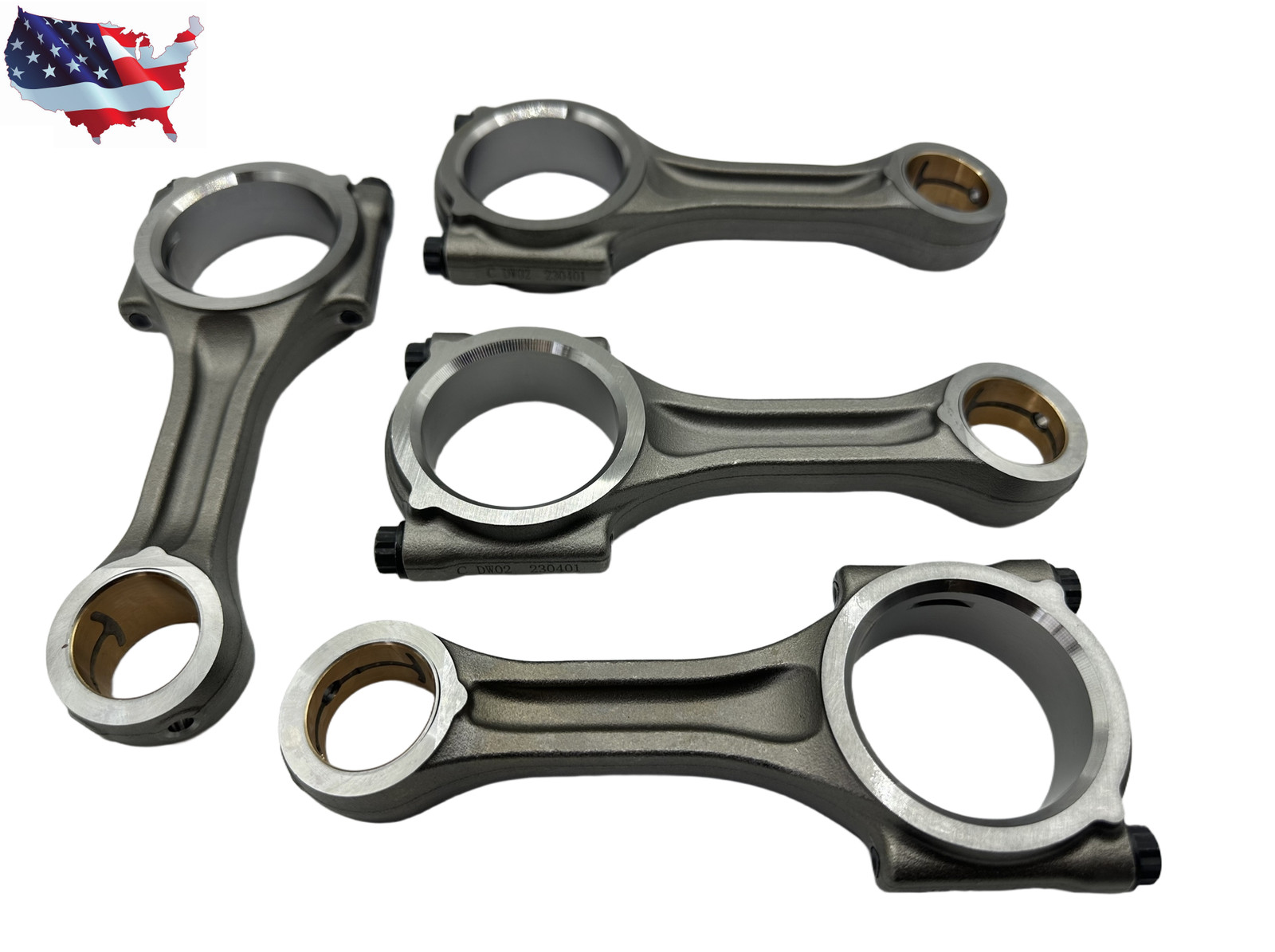 4PCS Connecting Rod 150121-00236 For Doosan D24 150121-00238 D24 Connecting Rod