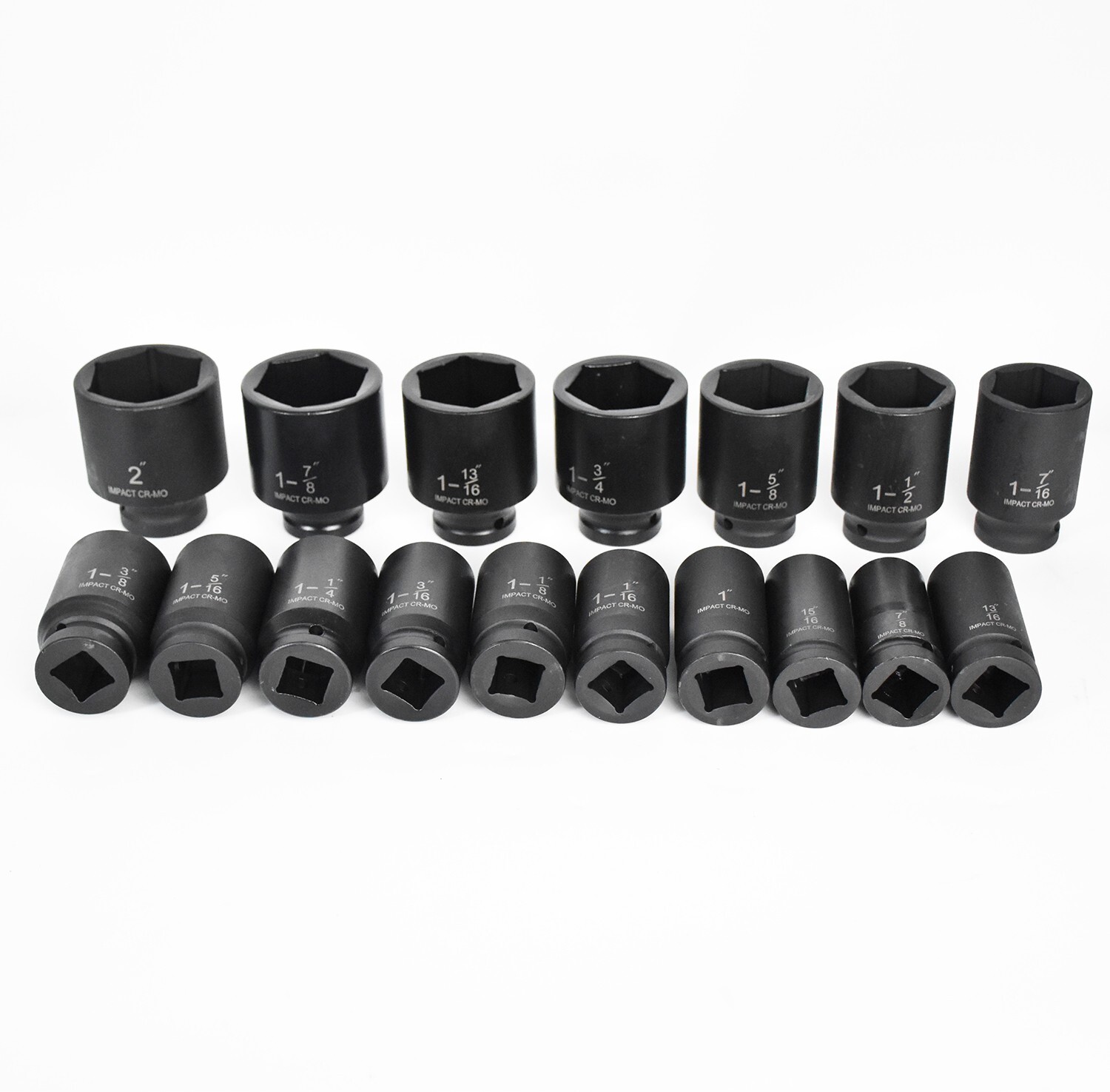 22Pcs Impact Socket Set 3/4″ Drive Deep SAE Cr-Mo Extension Bar Sliding T-Bar