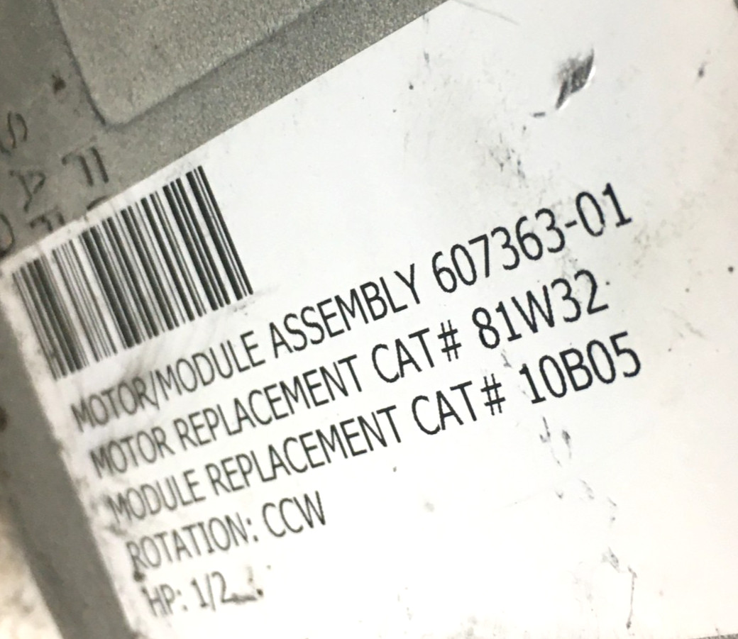 Genteq 5SME39HXL011A ECM Blower Motor 607363-01 HW15 1/2HP 115V CCWLE used MB455