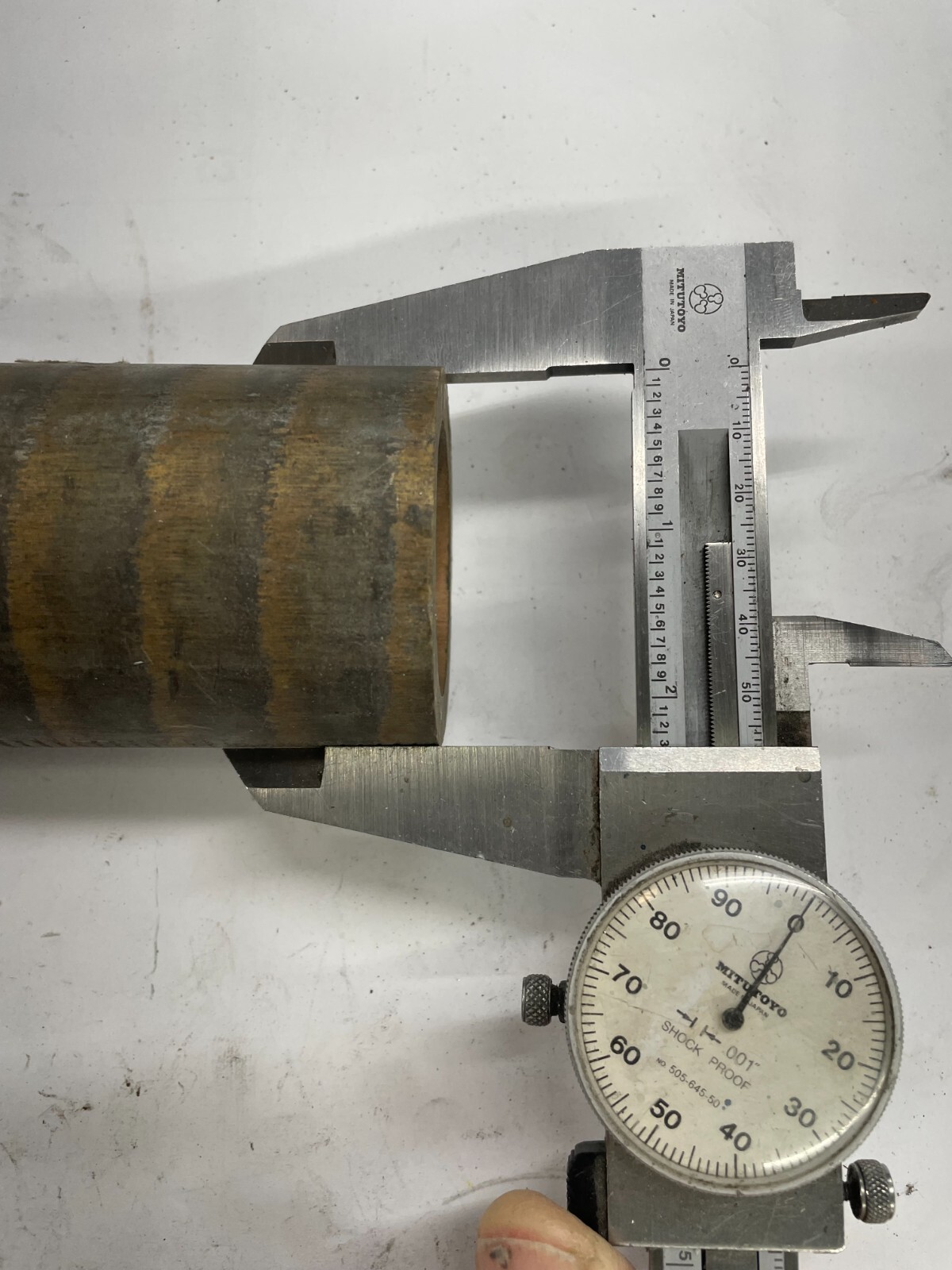 Oversized Bearing Bronze Tube Pipe Stock 2.25″ OD x 1.75″ ID 5.8″ L Lathe