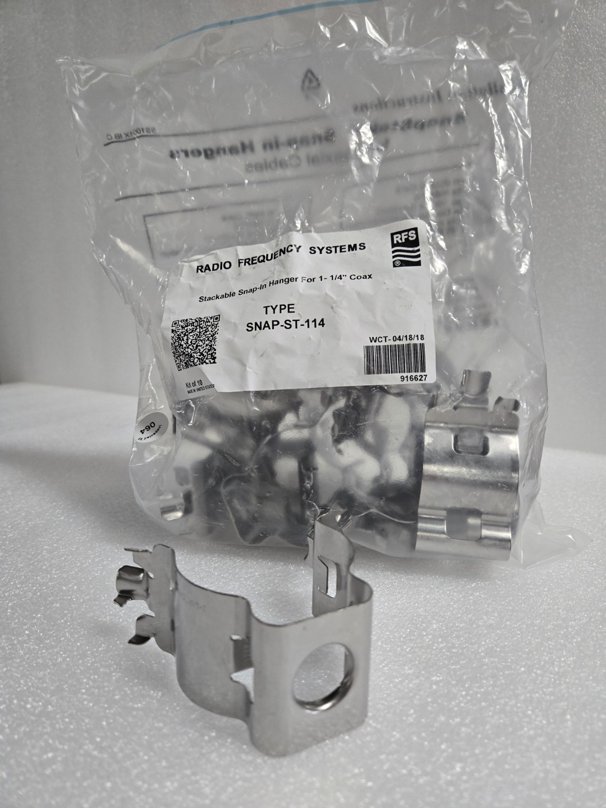 RFS SNAP-ST-114 Stackable Snap-In hangers 1-1/4″ NEW pack of 10