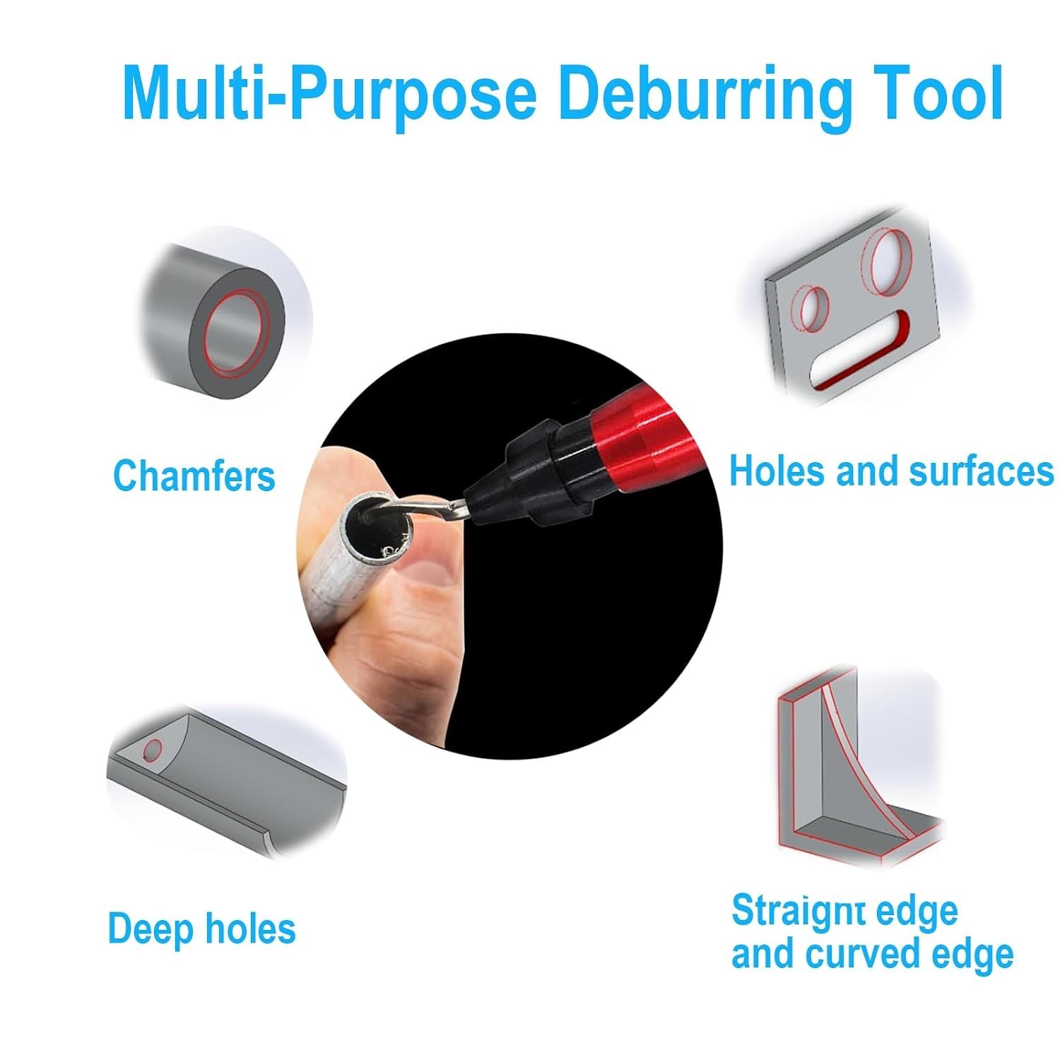 15-Piece Swivel Blade Deburring Tool for Precision Burr Removal in All Materials