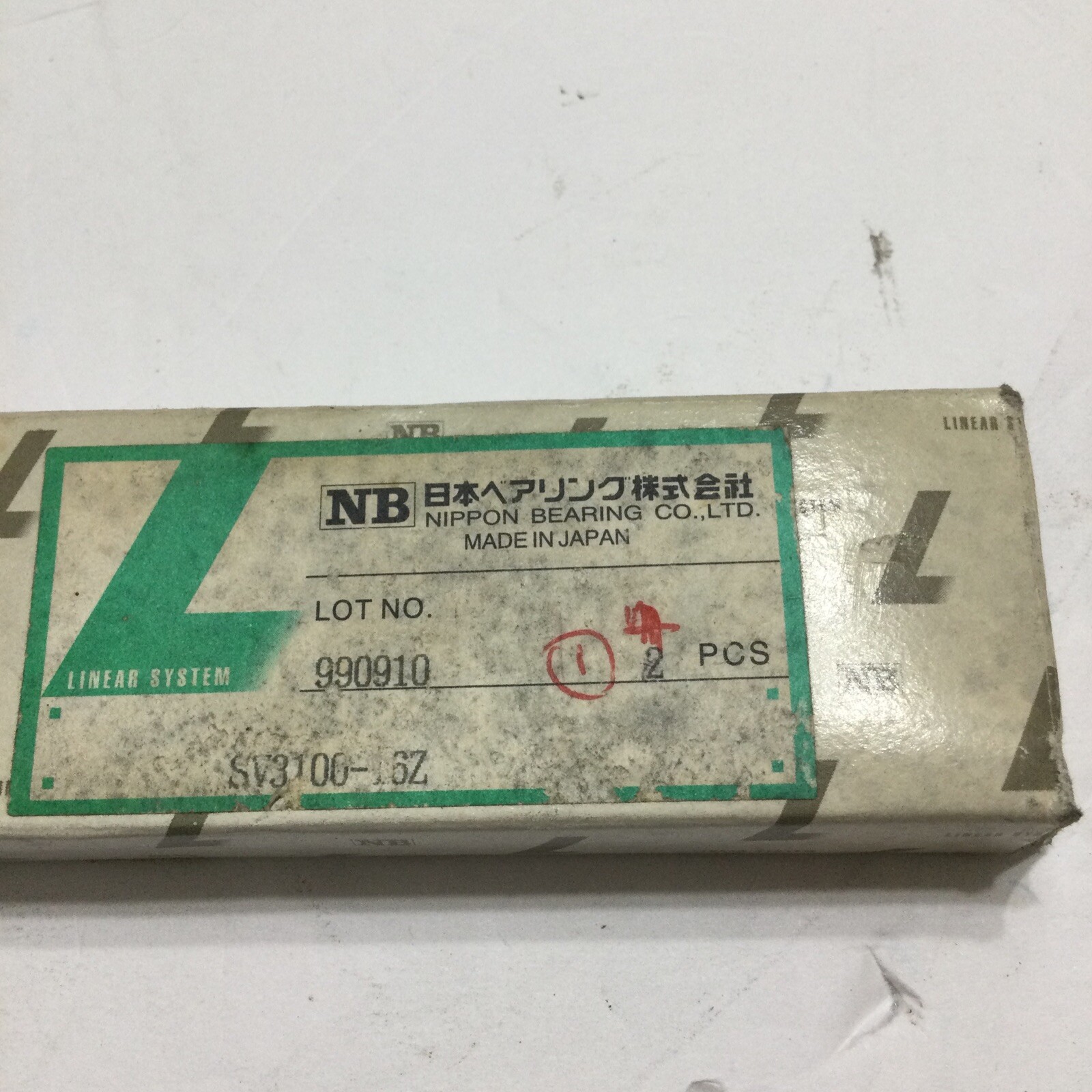 NIPPON BEARING SV 3100-16Z 1PCS LINEAR SYSTEM JAPAN