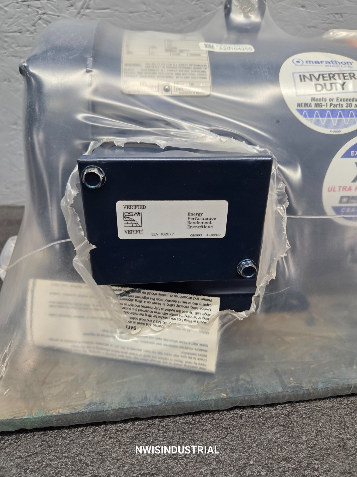 MARATHON ELECTRIC MOTOR C368B, UVL184TTFW16027AAM, 5HP, 1760 RPM, 230/460V 184TC