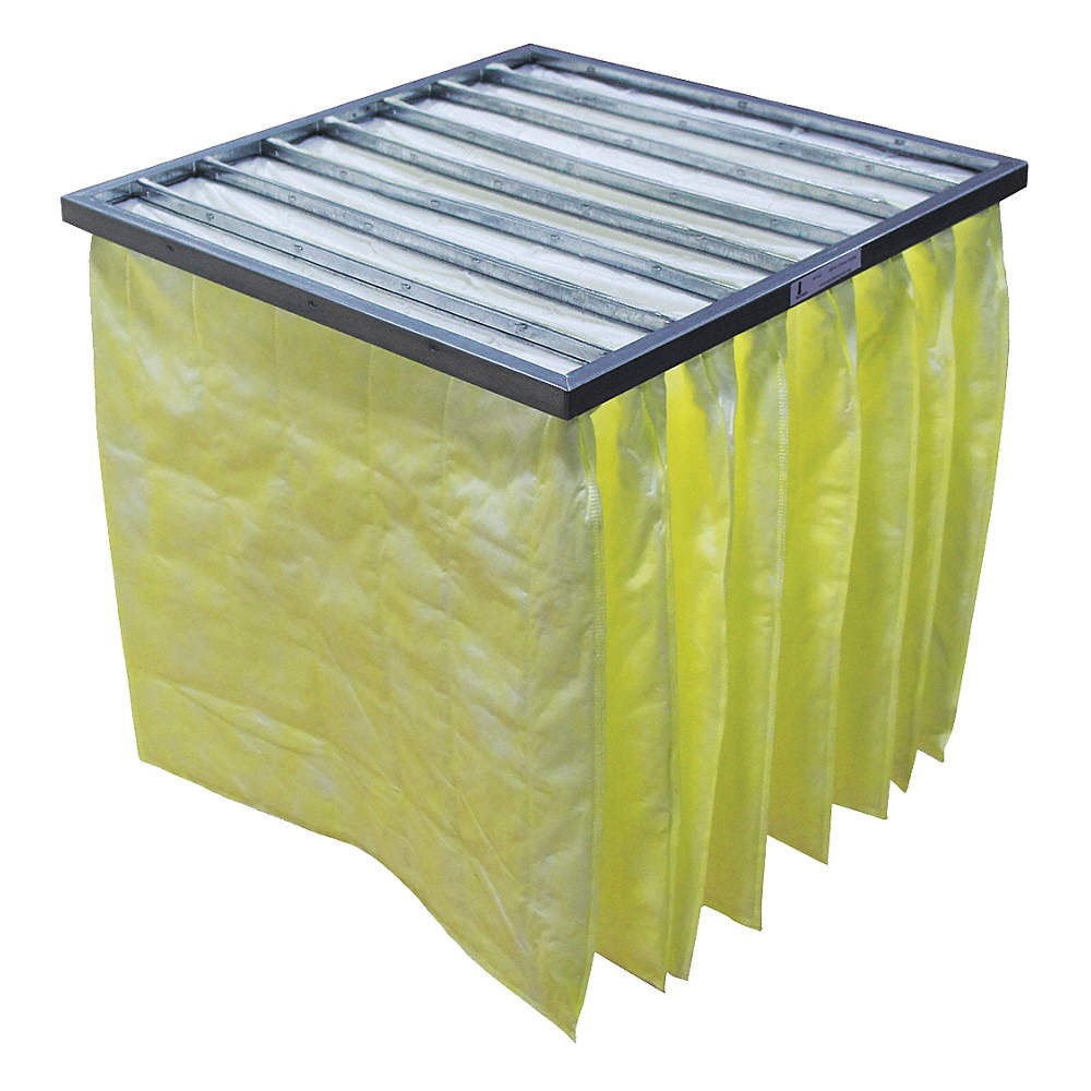 GRAINGER 2JUW8 PK 4 Pocket Air Filter,24x24x15,MERV 14 2JUW8