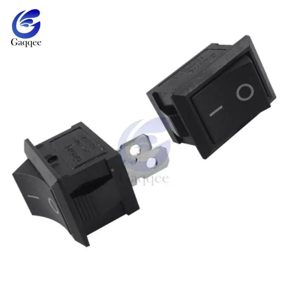 1 PC Black Push Button Mini Switch 6A-10A 250V KCD1-101 2Pin Snap-in On/Off