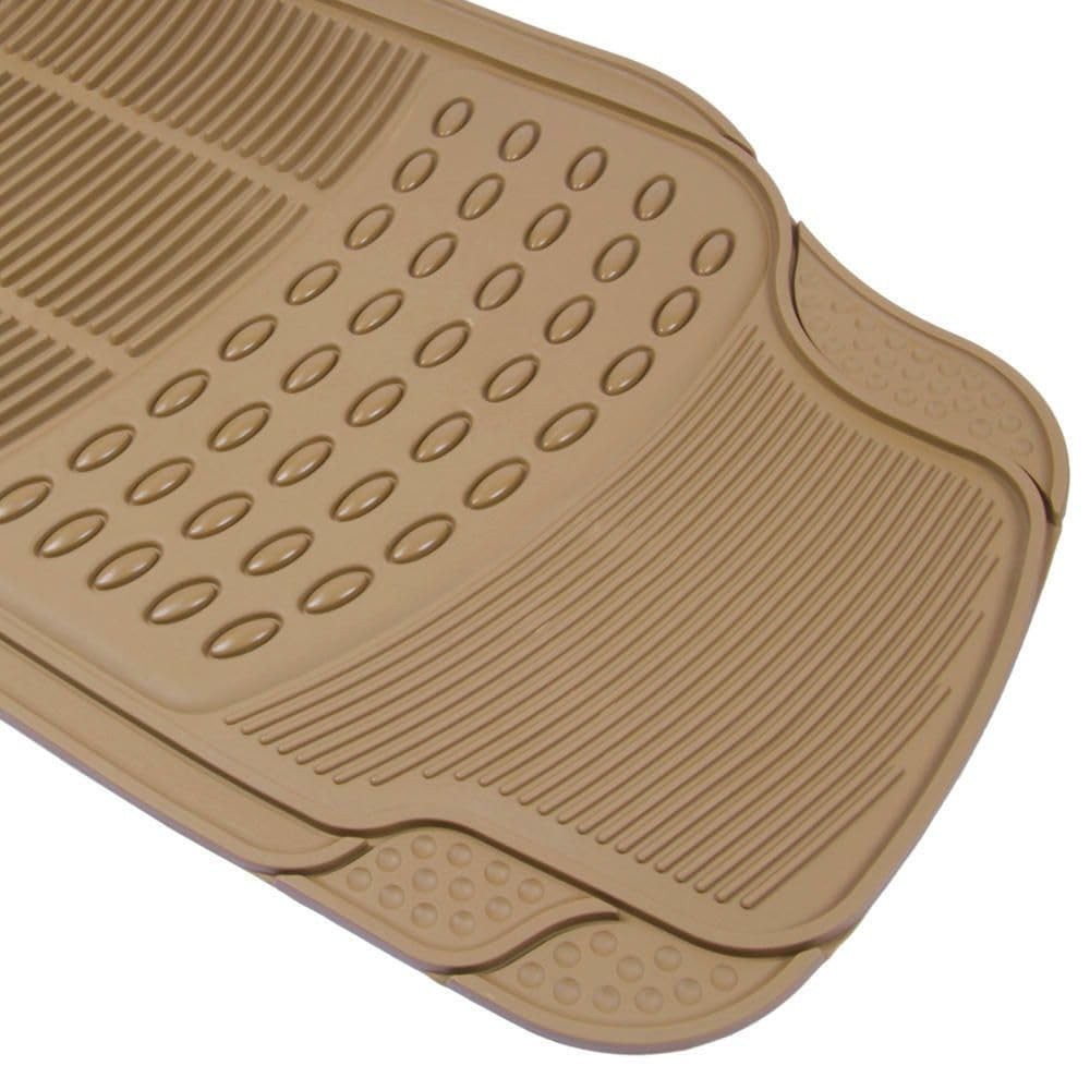 Car Floor Mats All Weather Heavy Duty Trimmable Tan Beige Rubber MT-654-BG_EBJ3