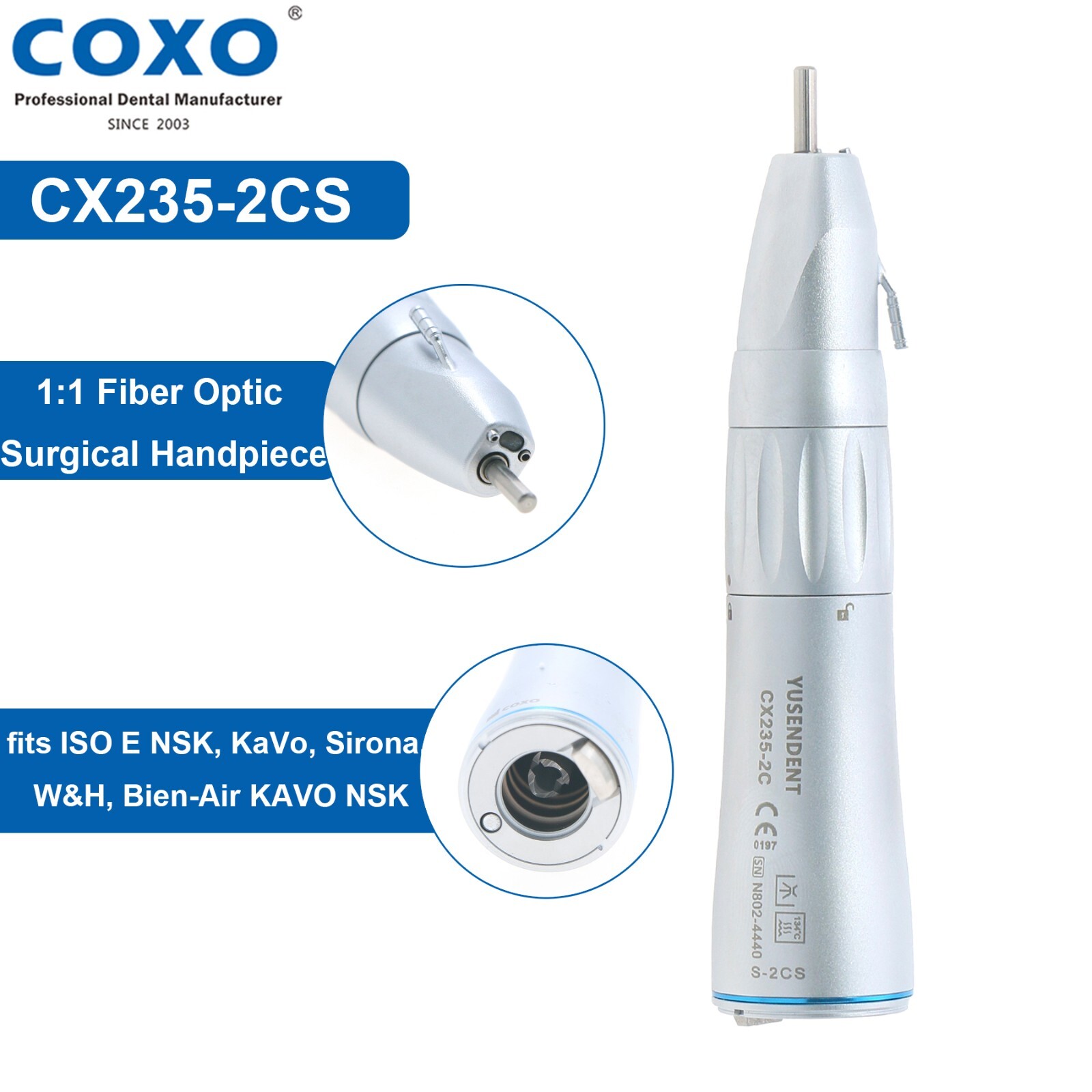 COXO Dental CX235 LED/Fiber/Surgical/Contra Angle Low Speed Handpiece NSK/KaVo
