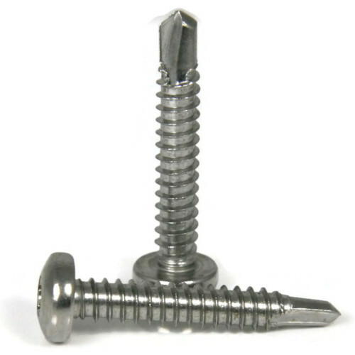 #12 Self Drilling Screws – Stainless Steel Star Drive Pan Head TEK – Select Size