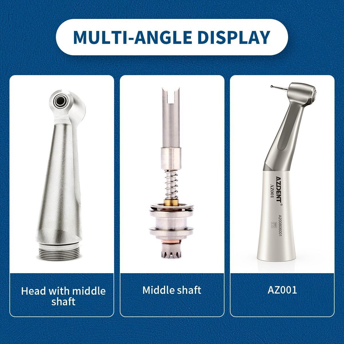 Dental Slow Speed Contra Angle Handpiece Fit 1.6/2.35mm Friction Grip Air Motor