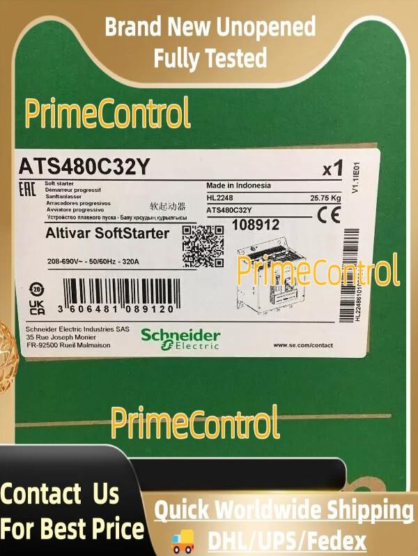 1PC- Schneider Electric ATS480C32Y Soft starter 320A, 208to 690VAC/3Phase- NEW
