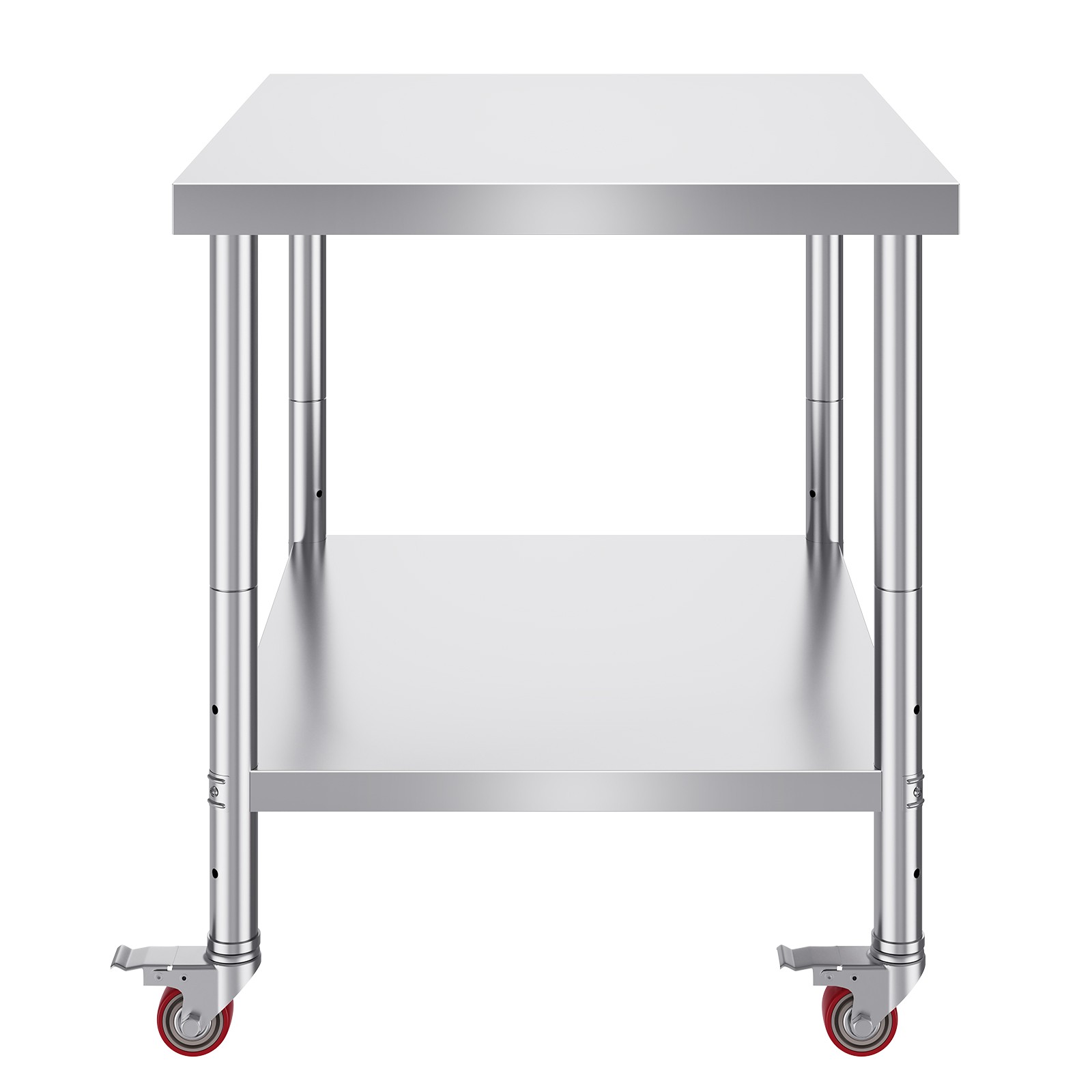 VEVOR Stainless Steel Work Table Commercial Prep Table 36×30 Inch With 4 Casters