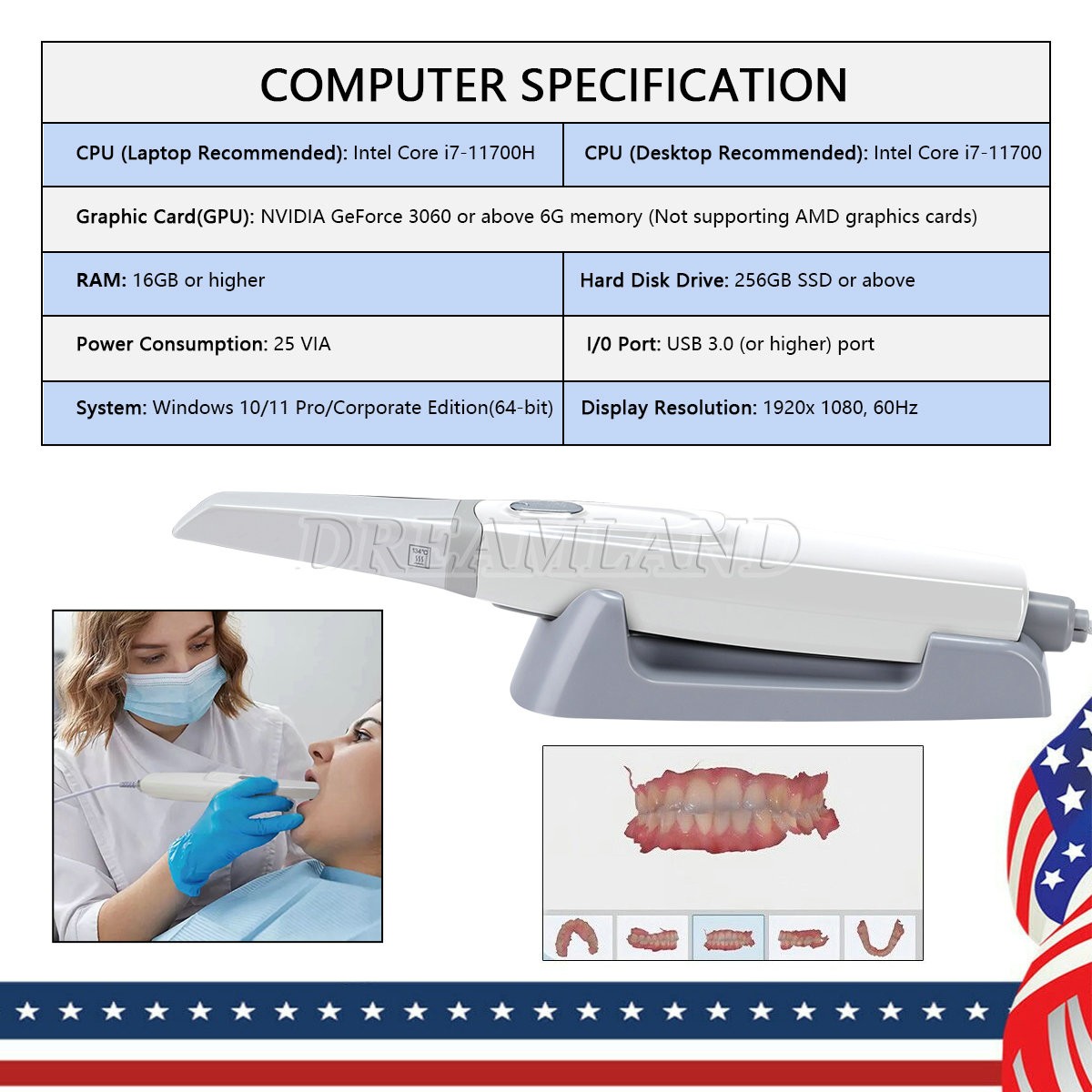 NSK Style Dental Fiber Optic LED E-generator High Speed Handpiece Turbine 4 HOLE