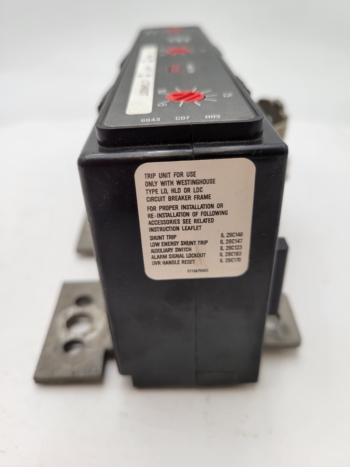 Cutler-Hammer LT3400T Thermal Magnetic Trip Unit Plug-In Mount 400A 600V 3P