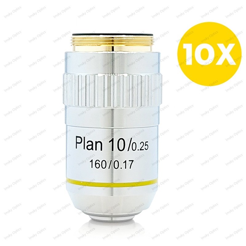 4X 10X 20X 40X 100X Biological Microscope Plan Achromatic Objective Lens160/0.17