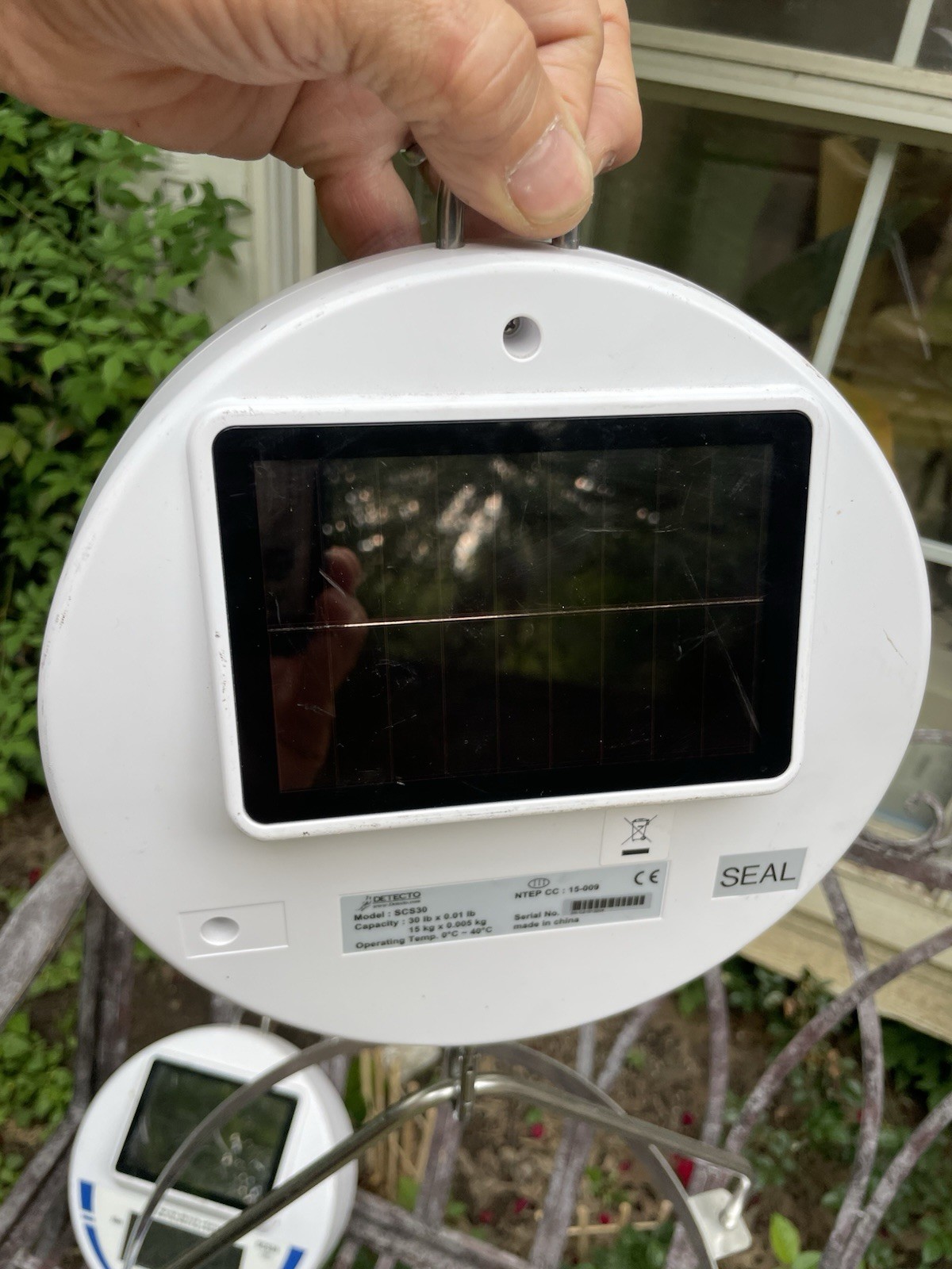 2 Detecto Digital Hanging Scale SCS30 Solar Powered 66lb/30kg Capacity