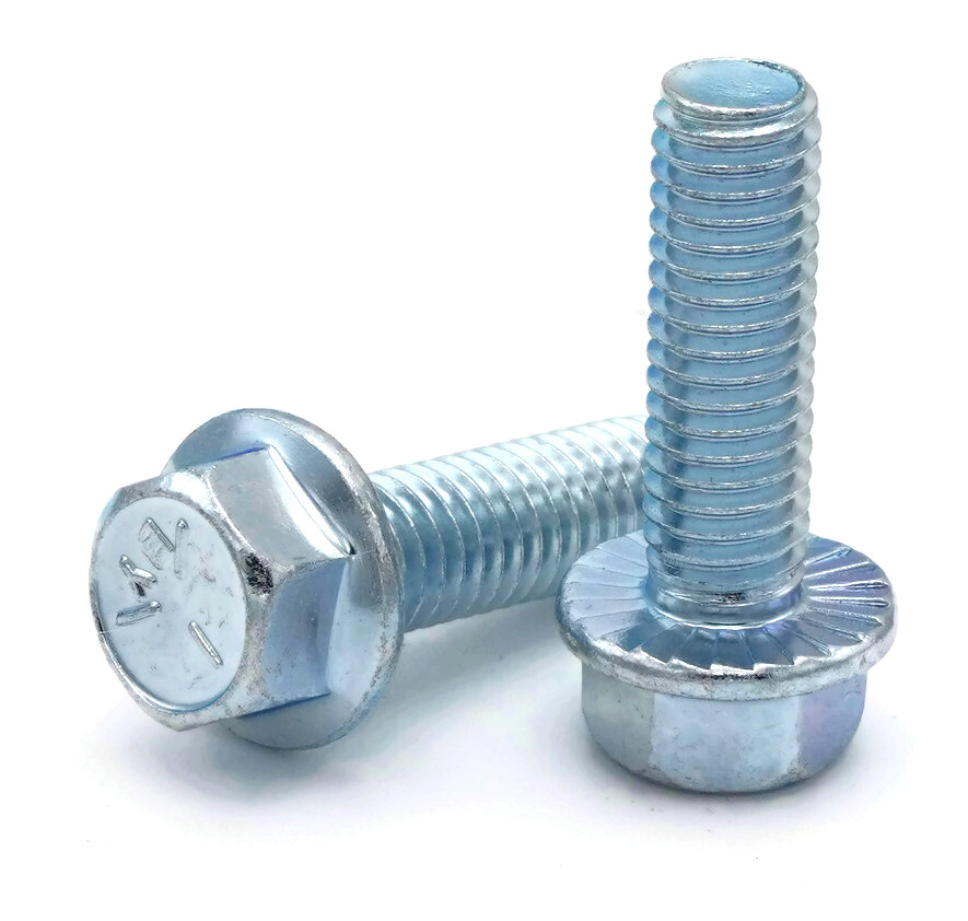 3/8″-16 x 1-1/4″ | Zinc Plated Steel Hex Serrated Flange Bolts – Select Qty