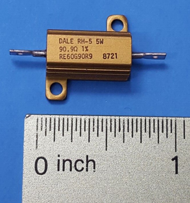 Fixed Resistor, RE60G90R9, DALE,Wire Wound, 5W,90.9ohm, 1000V, 1% +/-, -20,20ppm