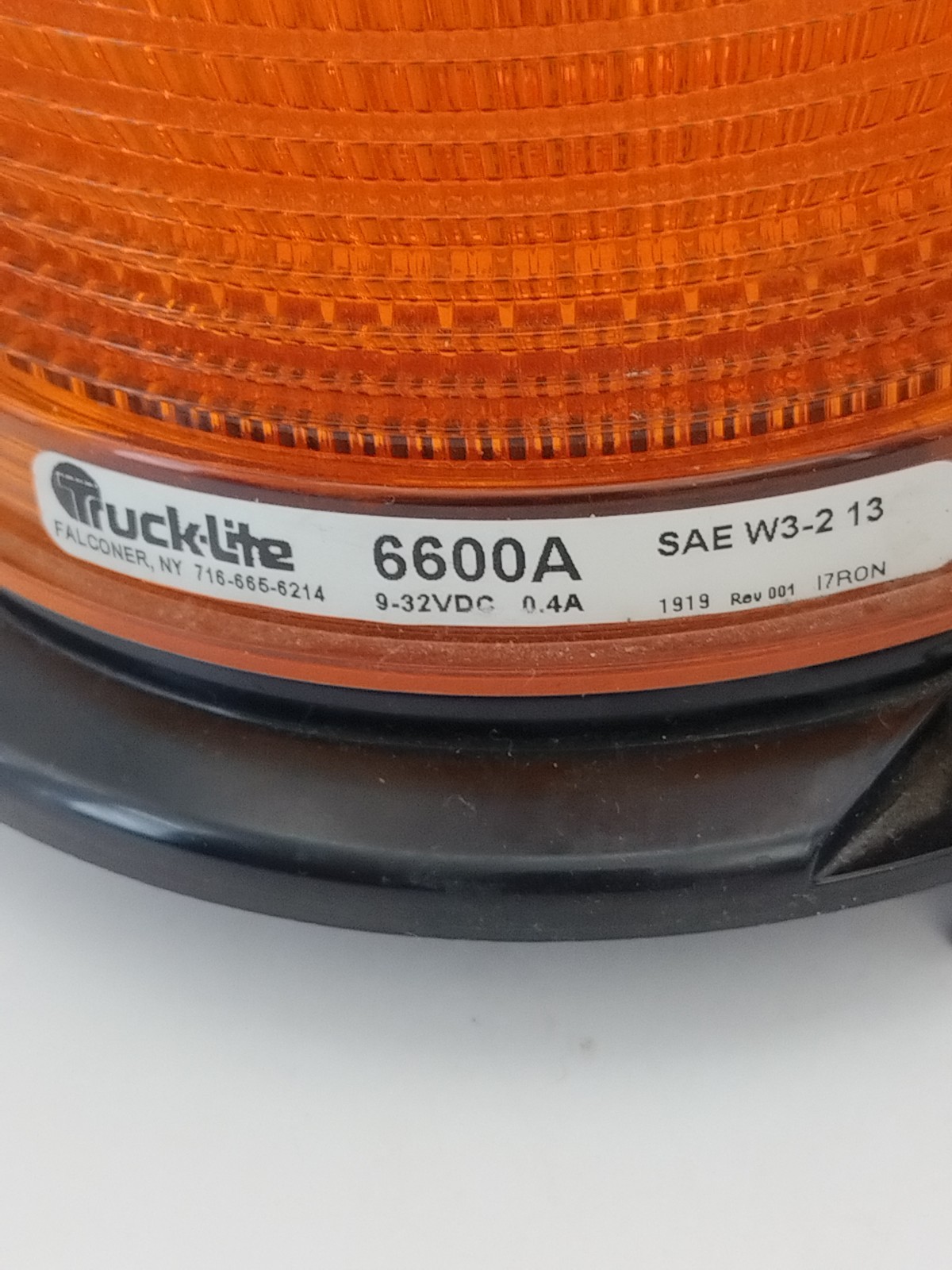 Truck-Lite 6600A Amber LED Beacon Strobe Light 9-32V Intermittent