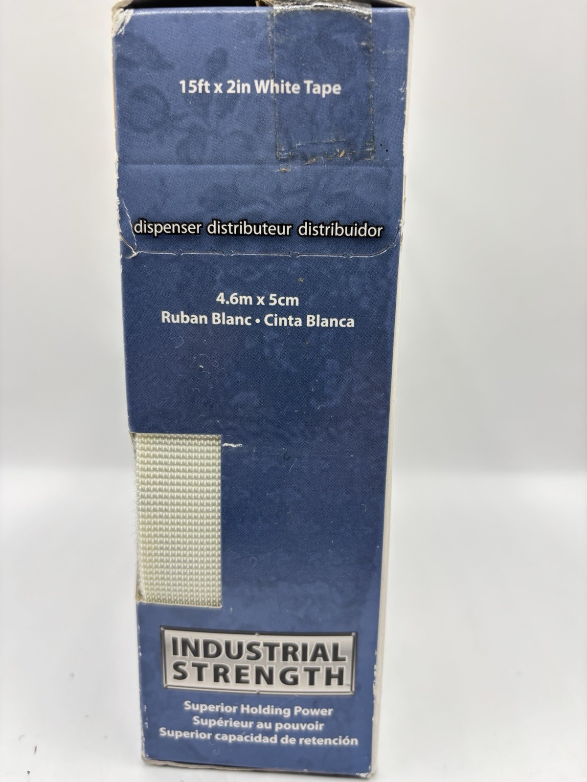 VELCRO Industrial Strength White Tape 15ft x 2in Heavy Duty Hook & Loop Roll