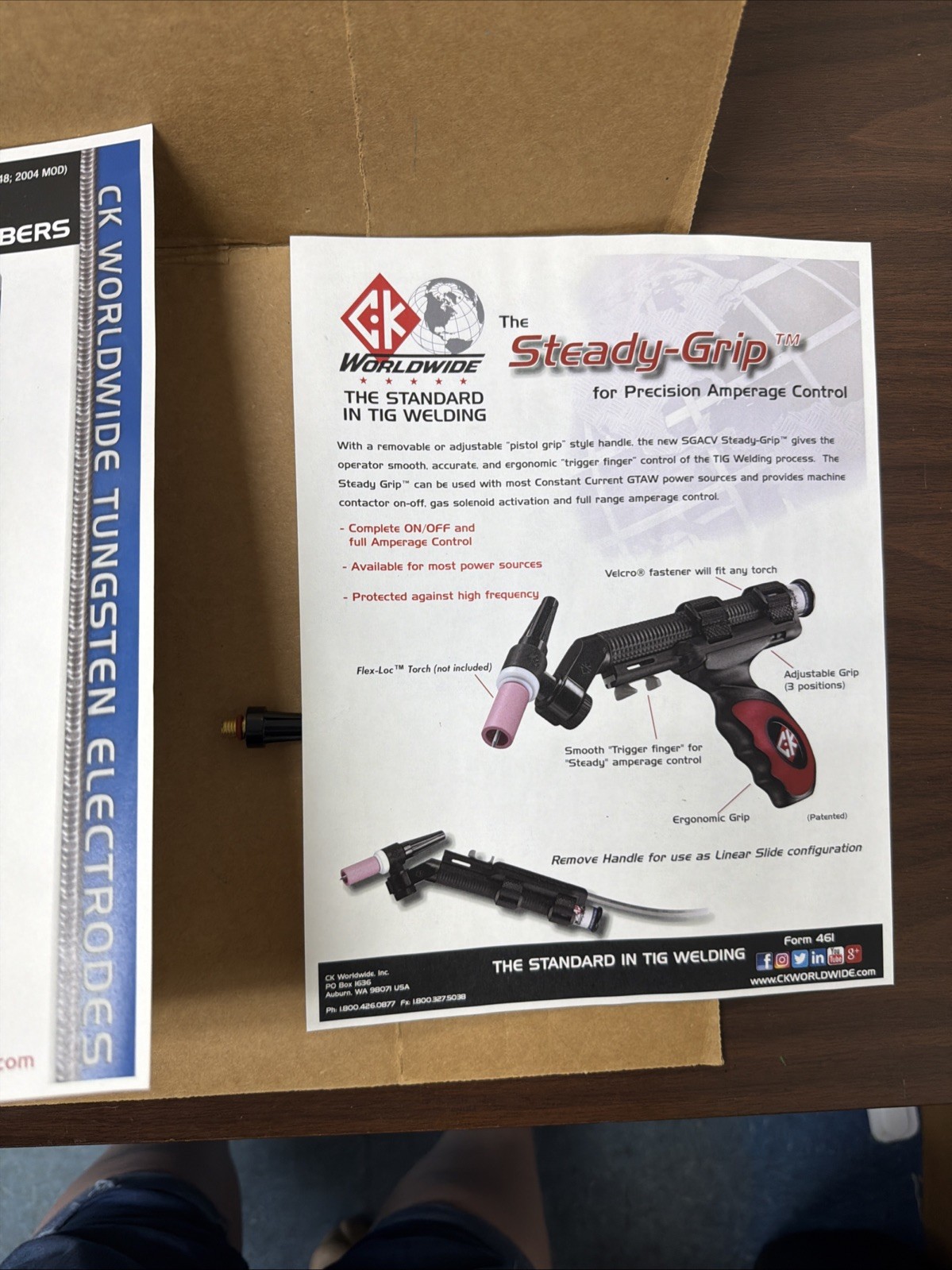 CK Worldwide Master TIG Series CK2325FX TIG Torch Flex Head 25′