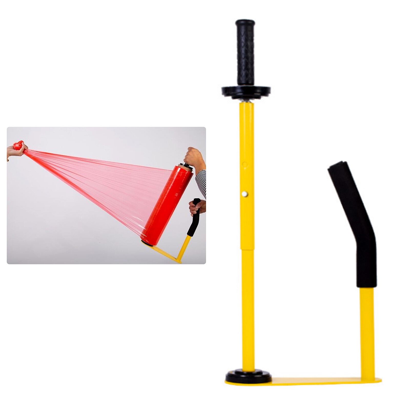 Stretch Film Dispenser Machine Pallet Wrap Dispenser Shrink Wrap Tool W/ Handle