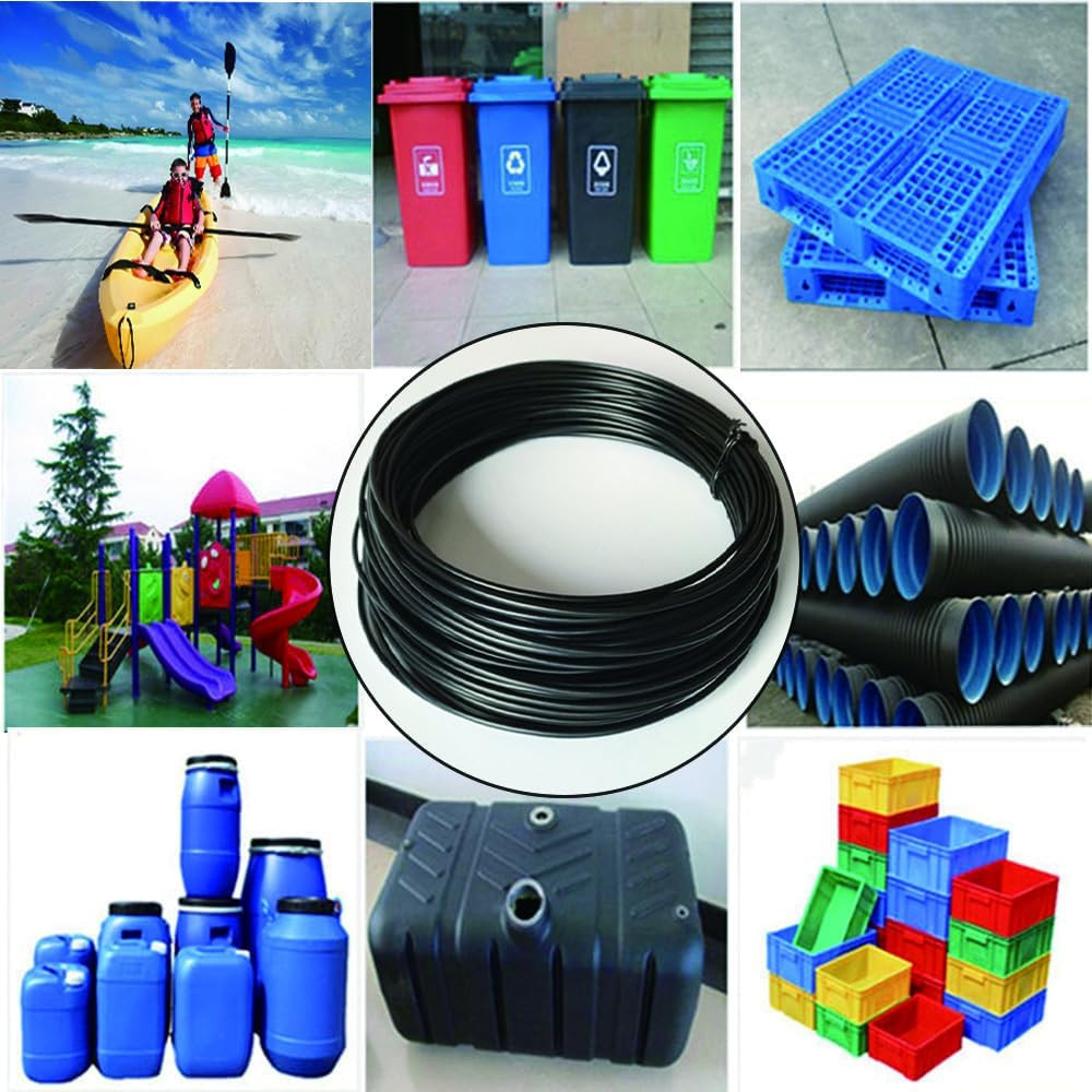 50 Feet Black HDPE Plastic Welding Rod,1/8″ Diameter,High Density Polyethylene W