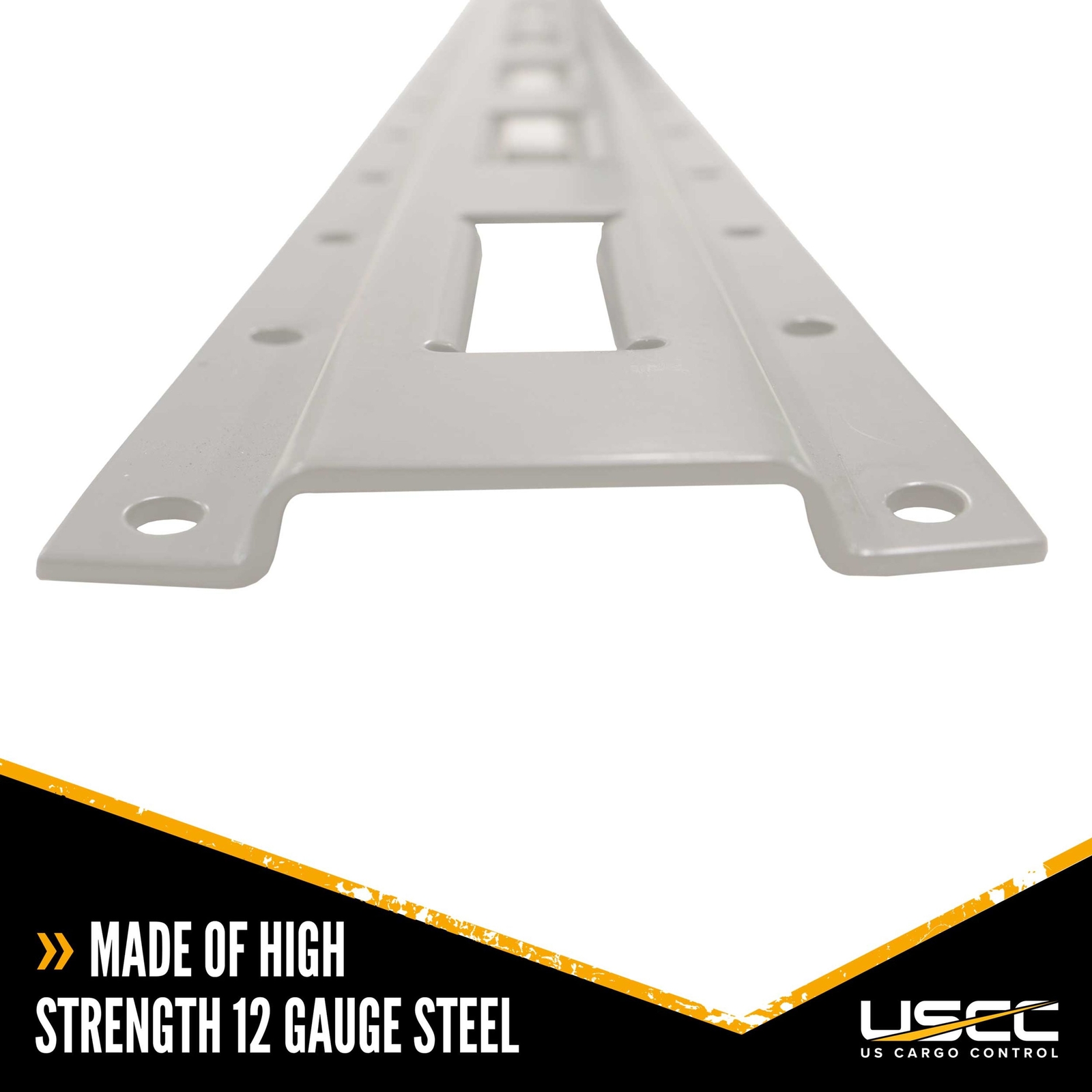USCC 5′ Vertical E Track – Gray Powder Coated Finish – 12 Gauge Steel – 2PK